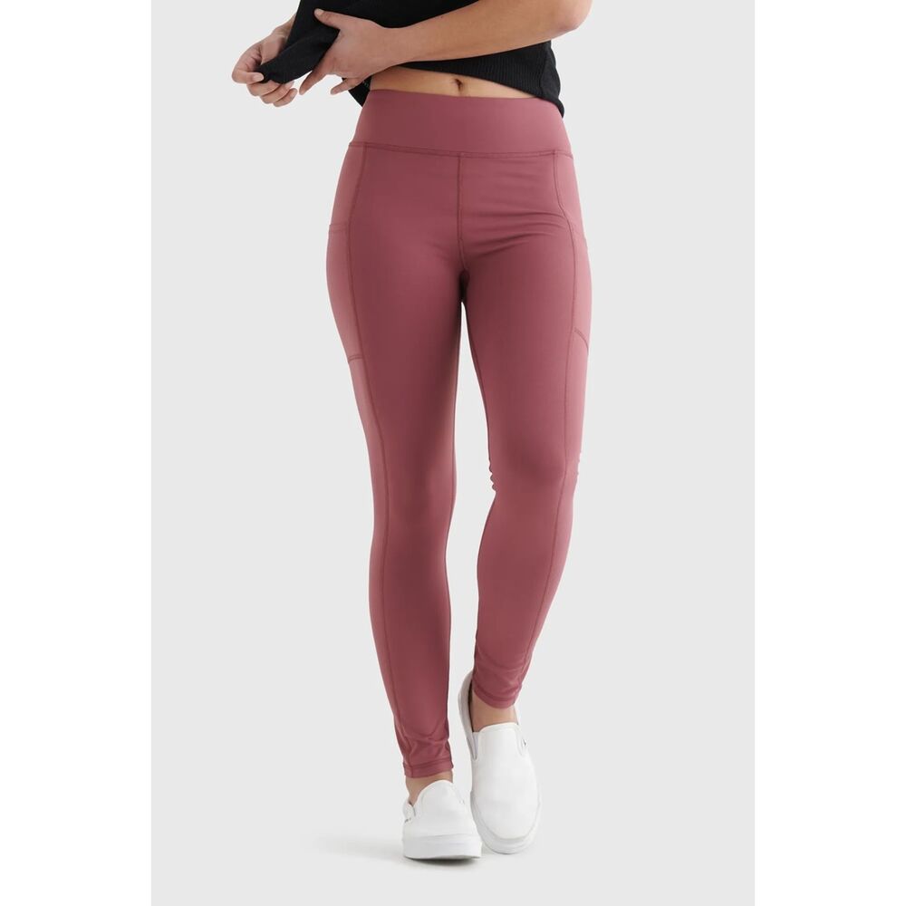 Lucky Brand Dynamic Legging Small Crushed Berry Pink Side Pockets Athleisure Gym